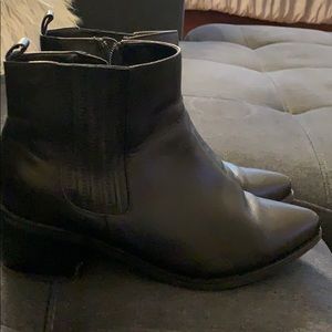 Blondo waterproof black leather booties